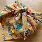 ★ランチクロス50×50サイズ＊カップケーキが可愛い☆イエロー★