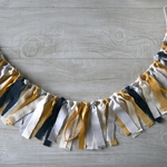 gold ribbonガーランド  navyblue&lightgray