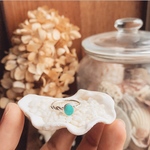 13号【サイズ調整不可】《silver925》half twist×turquoise ring＊