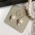 お呼ばれに♡淡水パールとキュービックジルコニアのピアス／イヤリング
