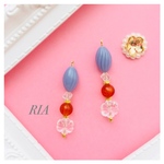 ♢purple clear flowerピアス/イヤリング♢