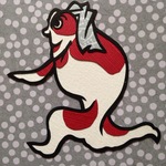 歌川国芳　金魚3　＜切り絵原画＞
