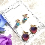 夢かわ♡毒りんごピアス・イヤリング♡ピンク