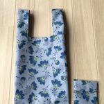 エコバッグ  小花 ②   グレー