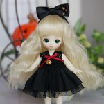 ハロウィン🎃黒猫ワンピース(オビツ11、ブラウニー対応)
