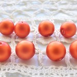しっとりオレンジパール　チェコビーズ１０個