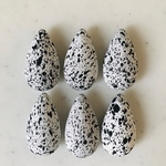 Matte White Black Splashed Drop Pendant Tops
