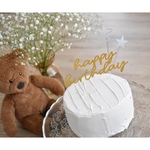 happy birthday ケーキトッパー《スター・数字のトッパー付き》