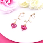 恋する♡ピアス/イヤリング  ローズレッド