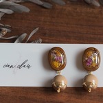 ブラウンの耳飾り　ピアス/イヤリング