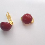 80～90年代ファッション レトロ イヤリング  赤