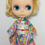 ブライス 着物 振袖 リカちゃん着物 振袖 No.115