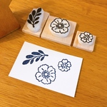 消しゴムはんこ レトロフラワー3点セット