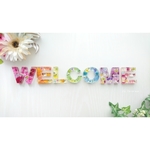 再販決定❣️幸せのWELCOMEレインボー／アルファベットパーツ／DIY／押し花／国産高品質レジン