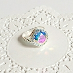 レア✳SWAROVSKI アクアマリントランスミッションのリング