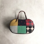 【sale!(2/3まで)】そらまめバッグ(wool patch - retro tone #3 - )