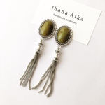 【green】antique tassel pierce / earring