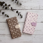 秋の小花柄 手帳型 iPhoneケース / スマホケース iPhone11/iPhone11Pro/iPhone11Pro Max/iPhoneXS/iPhone8/Android他