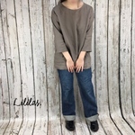 麻 リネン   やわらかブラウン  プルオーバー