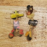 vintagetoffee vintagepins bike sax サックス バイカー ヴィンテージイヤリング