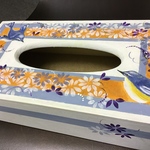 青い鳥 とマーガレット  トールペイントティッシュボックス