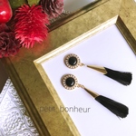 クラシカルビジュー×タッセルピアス/イヤリング