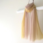 *新作*手染めシルク･ウールストール mustard gradation 