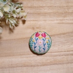 お花の刺繍ブローチ