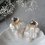 2個（1ペア）＊ インポートピアス 淡水パールビジュー クラシカル ボーホー import accessories IMP-EAR-2390
