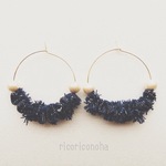 デニムのクシュクシュピアス