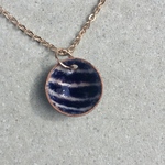 七宝焼き  ころりんボーダー柄ペンダント