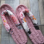 布ぞうり：Cameo pink24.5cm/和柄gray＋pink