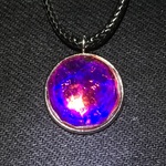 ガラスペンダント　カボッションタイプ　Sサイズ　トワイライトレッド