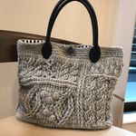 maruokunn713様御注文品「アラン模様のニットバック」　グレー