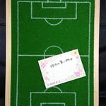 サッカーコート柄の人工芝ボード！