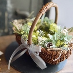 ring pillow ' green garden '  ボタニカルバスケットリングピロー  