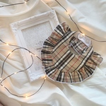 Frill bib ♡ Tartan check