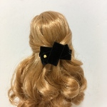 ドール用ヘアピン黒リボン（再販）