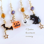 選べる4種ハロウィン🎃ピアス／イヤリング（かぼちゃ、おばけ、黒猫、こうもり）