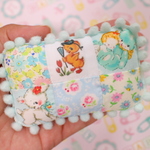 hana*ハンドメイド★スクエアパッチの枕みたいなミニミニクッション★