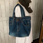 セール★限定一点★デニムリメイクトートバック中