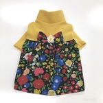 秋冬ワンピース ／モダンフラワー柄