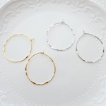 デザインフープピアス ゴールド シルバー