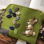 🐰felt  de patchworkうさぎのポーチ🐰