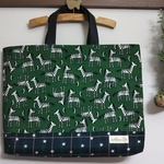  レッスンバッグ (接着芯入り)シマウマ