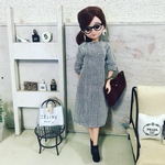 リカちゃん服♡単品♡杢グレーワンピース♡リアルクローズ  