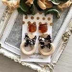 ウッドパーツ＊大人可愛いピアス