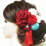 成人式.結婚式、和装髪飾り、振袖、つまみ細工、卒業式、髪飾り