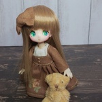 リボン付ワンピース(茶色)