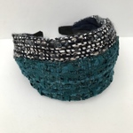LINTON TWEED♡素敵なツイードをシンプルに♡深みあるビリジアン グリーン♡カチューシャ♡幅広
